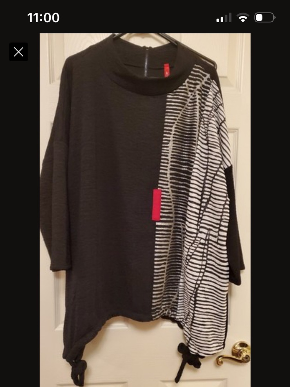 Ic by Connie black and white asymmetrical size M